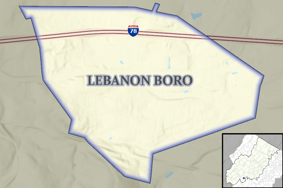 Lebanon Borough map