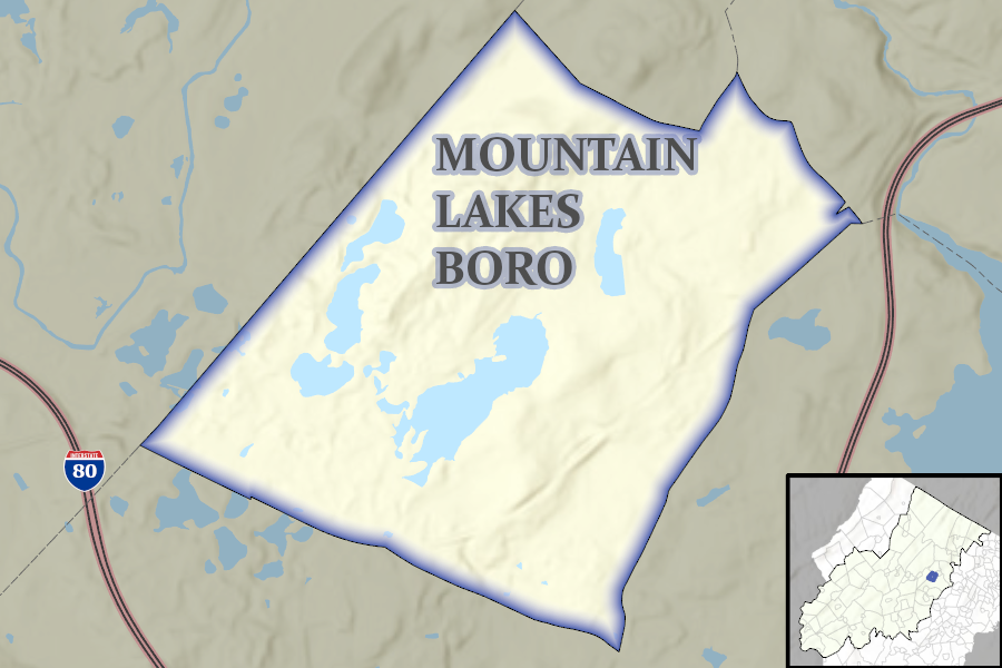 Mountain Lakes Borough map