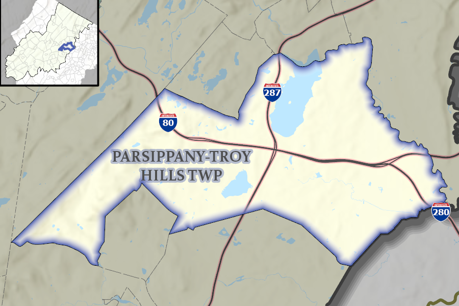 Parsippany-Troy Hills Township map