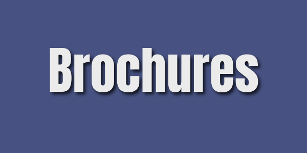 graphic with word brochures