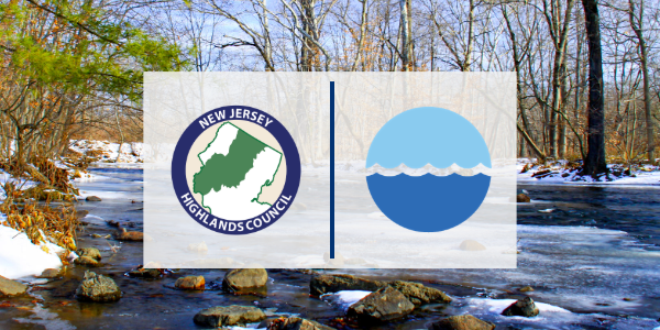 a photo of the Raritan River with the Highlands Council and RHA logos over it