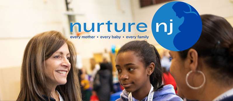 Nurture NJ Logo - FIrst lady talking in the background