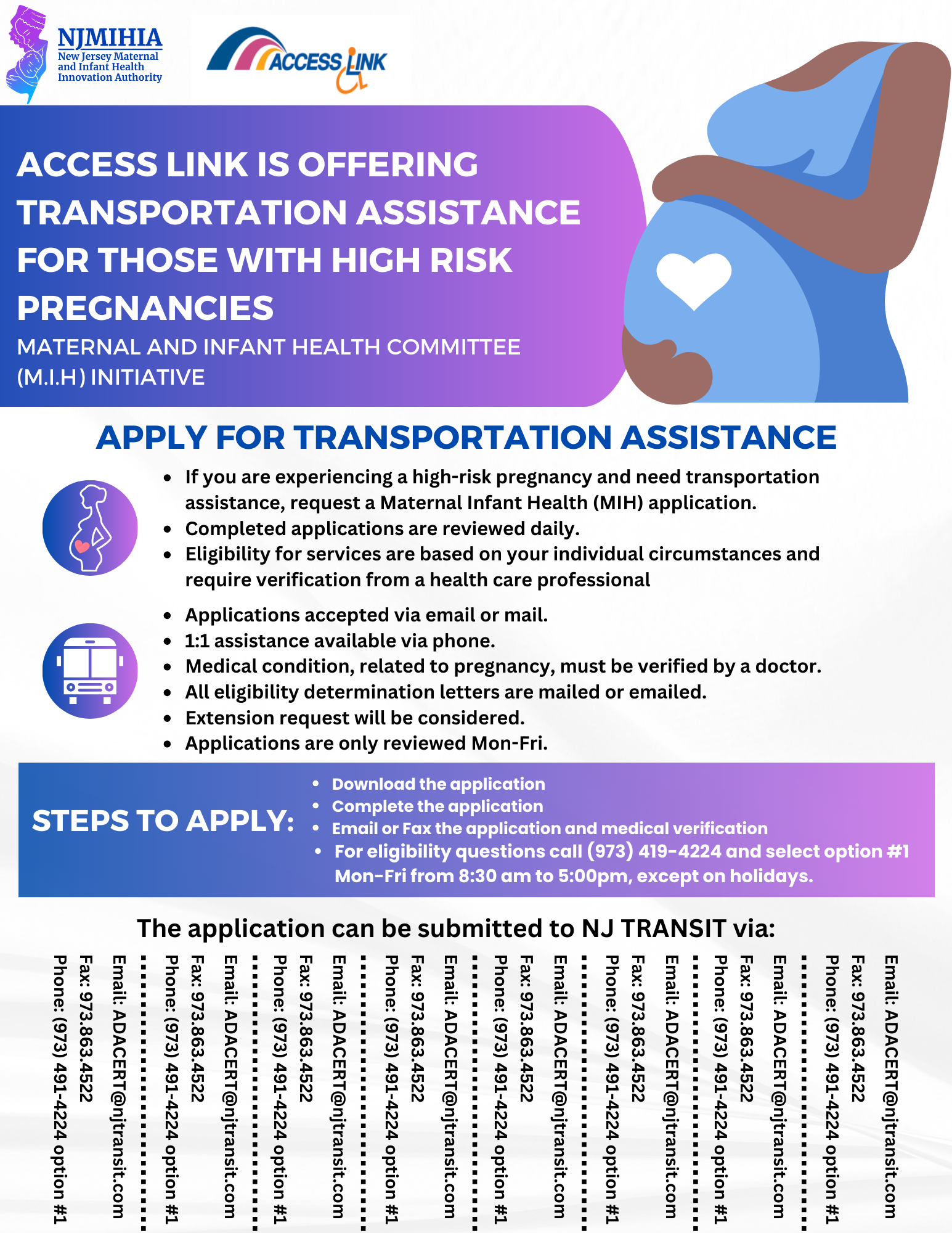 screenshot of Access Link pull-tab flyer