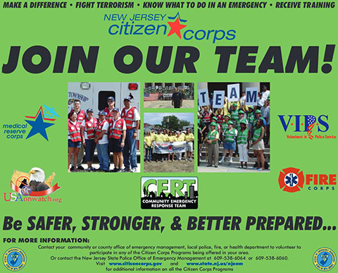 New Jersey Citizen Corps Join Our Team Poster