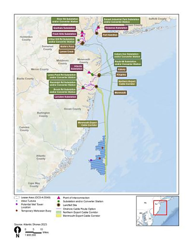 Atlantic Shores Offshore Wind North project (ASOW North) Map