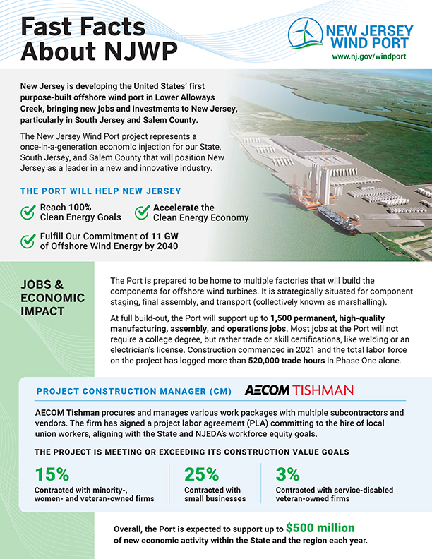 thumbnail of pdf for fast facts about NJ Wind Port