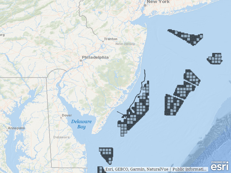 BOEM Offshore Lease Areas in the Atlantic Ocean