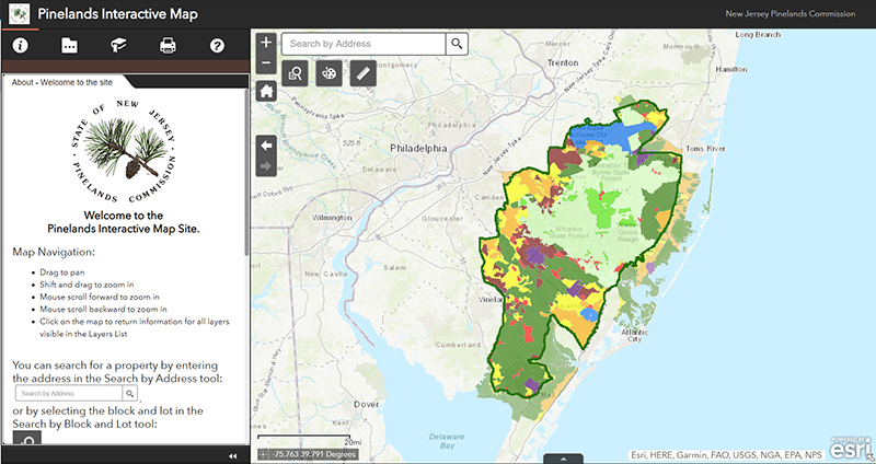 Nj Property Lines Map New Jersey Pinelands Commission | Pinelands Interactive Map