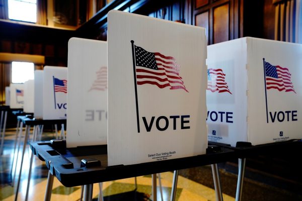 photo of voting desks