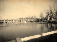"The Canal crossing the Pequannock River." [actually the Pompton River, looking north]
