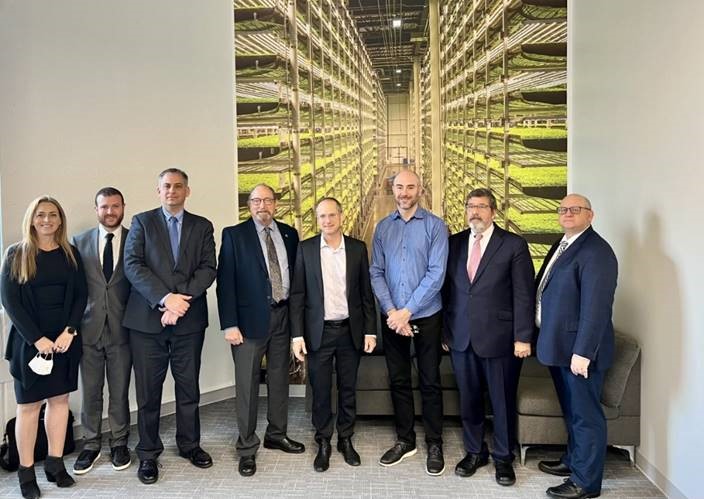 Israeli Minister of Agriculture Completes Successful Visit to AeroFarms in Newark with the New Jersey-Israel Commission