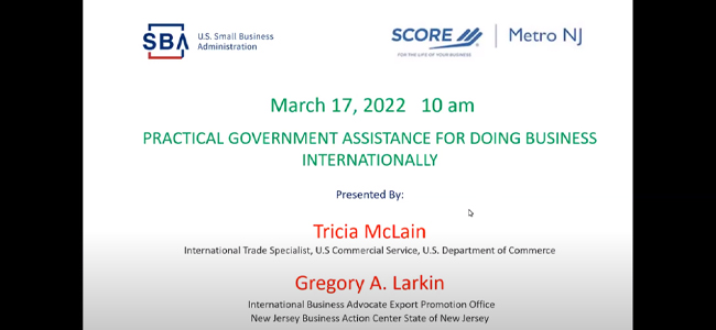 Practical Government Assistance for Doing Business Internationally