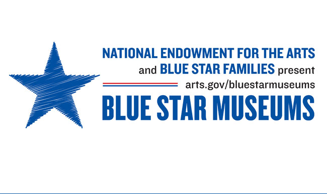 National Endowment for the Arts and Blue Star Families present Blue Star Museums - logo graphic