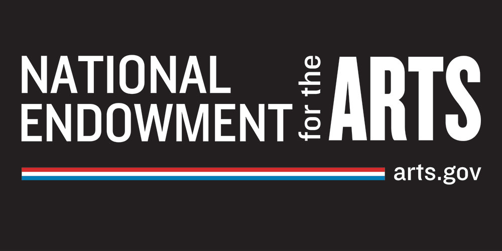 NEA Horizontal Logo White on Black with Color