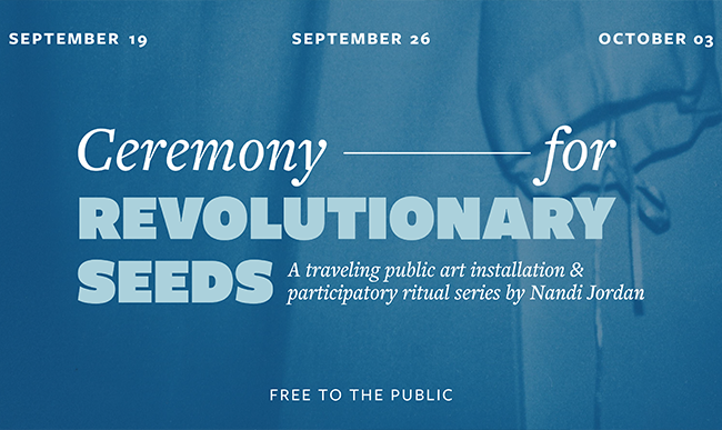 A blue promotional graphic for 