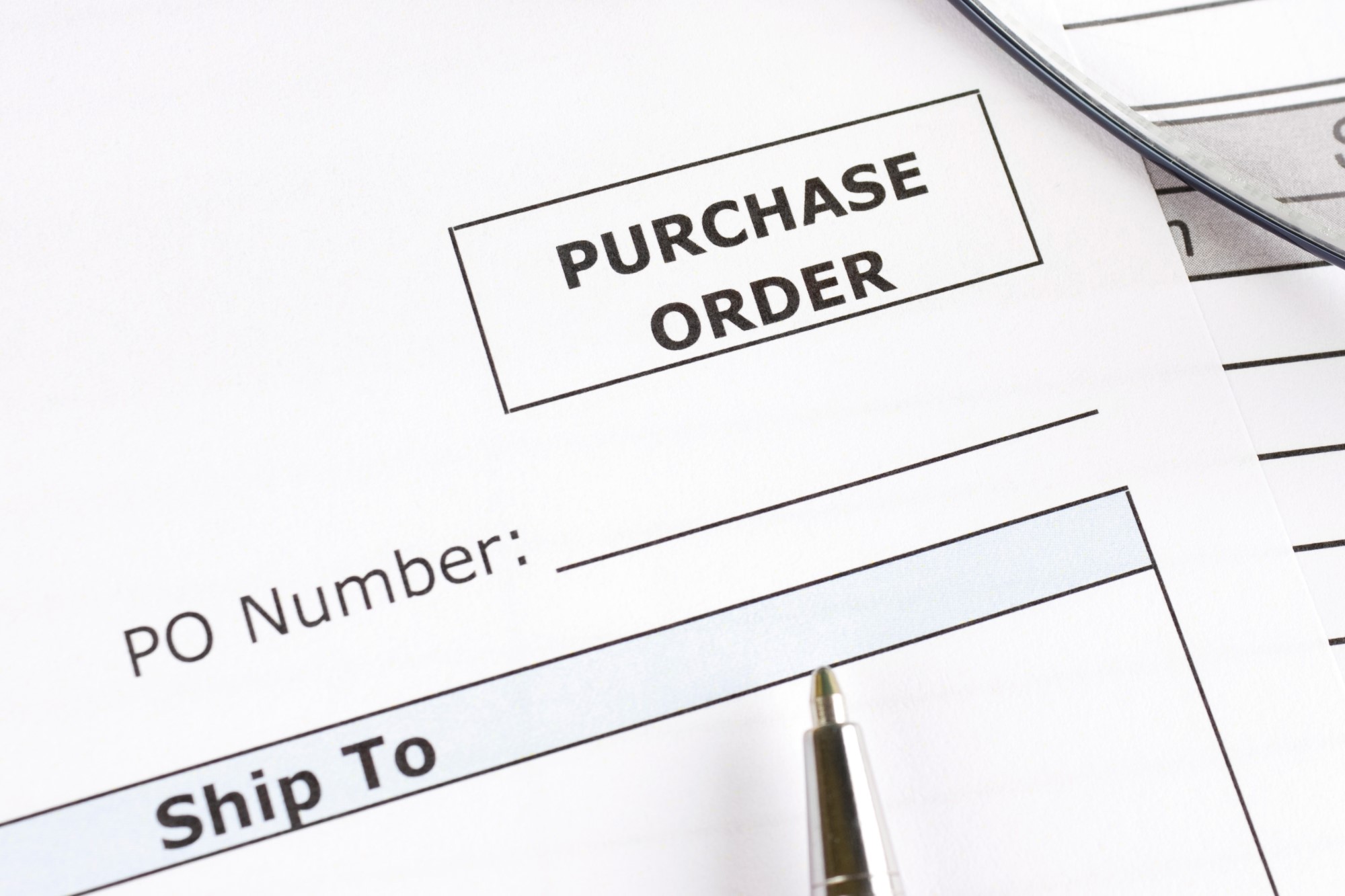 Purchase order slip