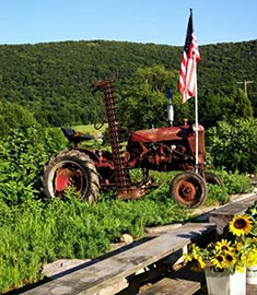 tractor on a farm photo