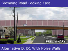 Browning Road Looking East From Annunciation Church - Alternative D, D1