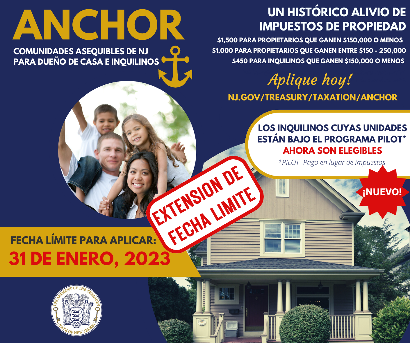 Department of the Treasury ANCHOR Affordable NJ Communities for