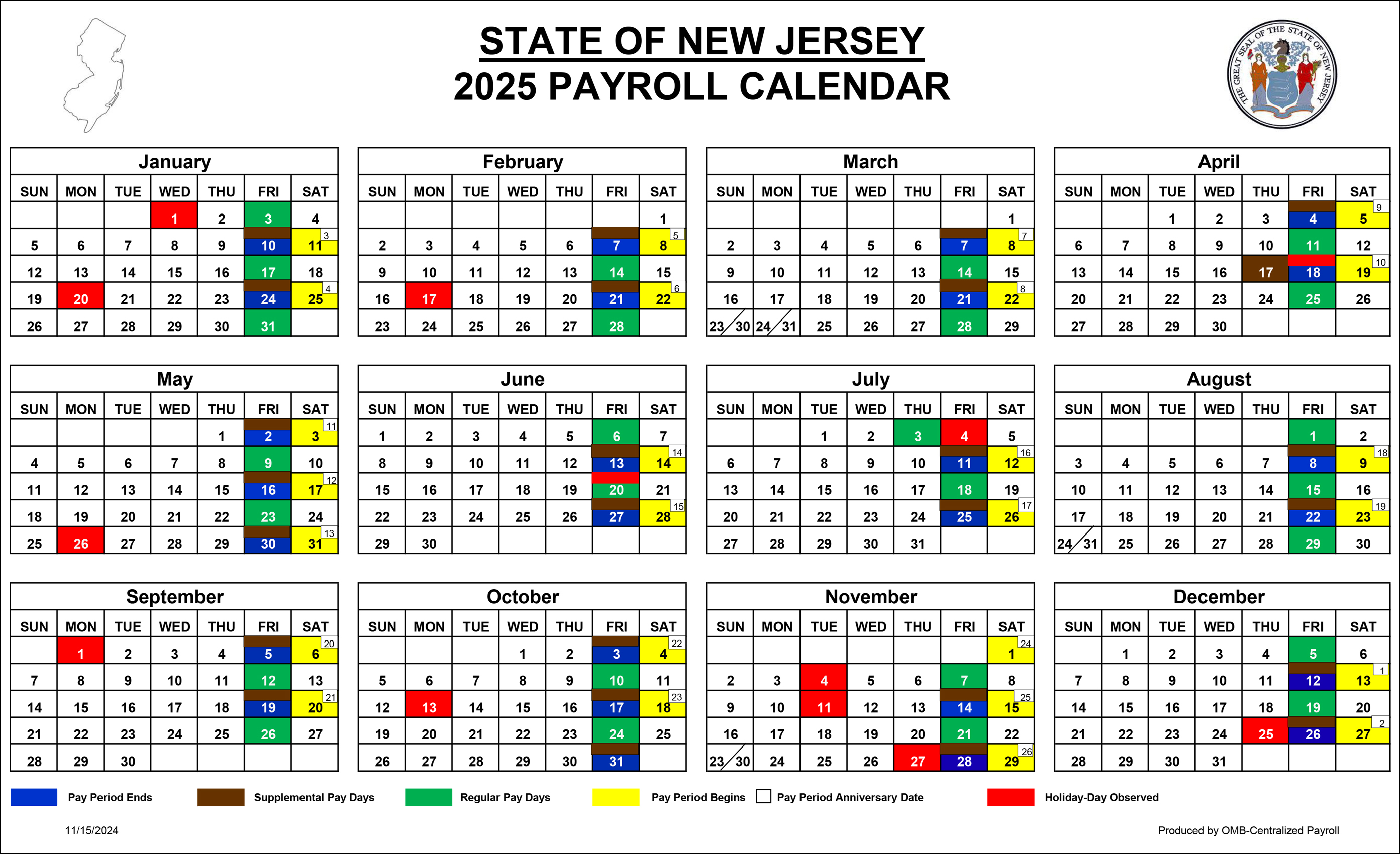 Payroll Calendar