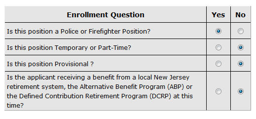 pfrs enrollment questions