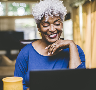 woman smiling