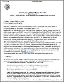  Securing Our Children's Future Bond Act Career and Technical Education (CTE) grant application