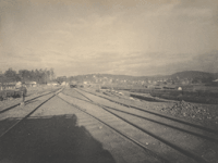 "Wharton from the Wharton Furnace on the Canal." [looking west]