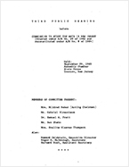 Public Hearing Before Commission to Study the Arts in New Jersey - Sept. 29, 1965 Public Hearing Before Commission to Study the Arts in New Jersey - Sept. 29, 1965